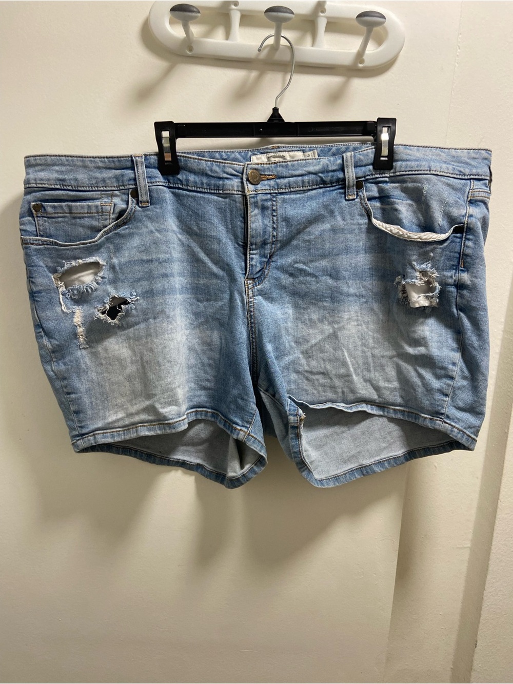 torrid Light Wash Distressed Denim Shorts